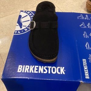 Size 7 Birkenstock Buckley shearling black